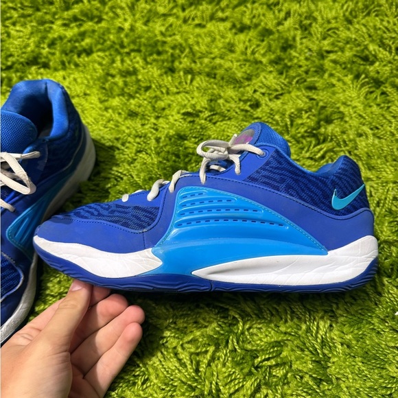 KD16 Blue and White mens basketball shoes - Picture 3 of 8